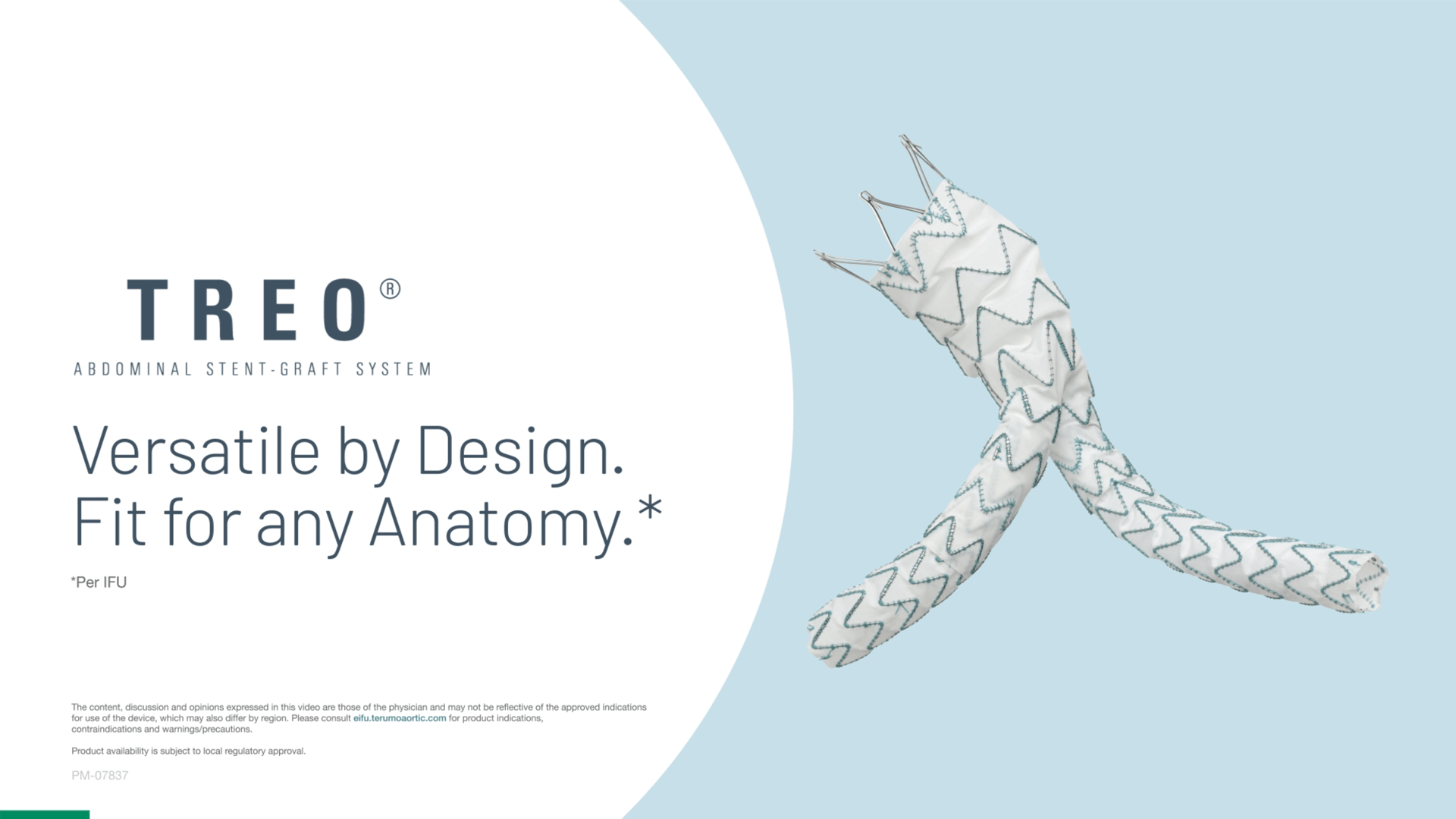 TREO and Fenestrated TREO Adaptability & Versatility Video PM07837 Global Terumo Aortic